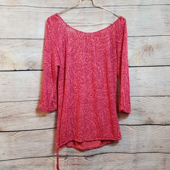 Lucky brand 7W61131 peasant blouse with drawstring - Picture 2 of 3